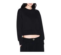 Armani Exchange, Femme, Sweatshirts et sweats à capuche, Noir, Taille: 38 FR SweaT-shirt en coton stretch contrecollé