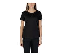 Armani Exchange, Femme, Tops, Noir, Taille: 36 FR T-shirt décontracté à manches courtes et col rond