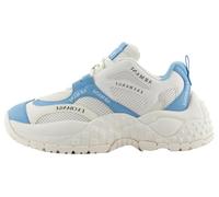 Armani Exchange Femme Vedder, Microsuede Clean Essential Look Basket, Blanc cassé, 37 EU