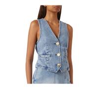 Armani Exchange, Femme, Vestes, Bleu, Taille: 44 FR Light Denim Gilet