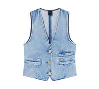 Armani Exchange - Gilet en coton - Femme - Vestes - Bleu - Taille: 38 FR