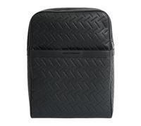 Armani Exchange Genève, Embossed Logo, Double Zip, Sac à dos Homme, Noir, Taille Unique