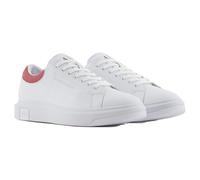 Armani Exchange Homme ActionLeather,sidelogo,Laceup Basket, OP.White+Cardinal, 41.5 EU