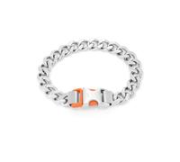 Armani Exchange Homme Bracelet en acier inoxydable avec fermoir à boucle, Ton argenté, 9Lx9Wx4.5cm