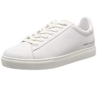 Armani Exchange Homme Leather Logo Low Top Sneaker Sneakers Basses, Blanc (White 00001), 40 EU