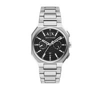 Armani Exchange Homme Montre en Acier Inoxydable Ton argenté 40MM, AX1475