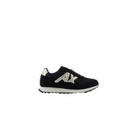 Armani Exchange Homme Side Geometric Logo Motifs Basket, Black Pale Gold, 45 EU