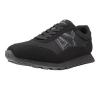 Armani Exchange Baskets latérales avec Logo géométrique pour Homme - Noir et Noir - Taille 43 EU, Noir, 43 EU