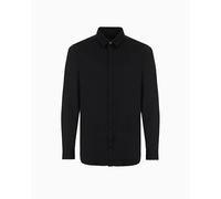 Armani Exchange Chemise homme Smart Stretch Satin casual Slim fit Noir M