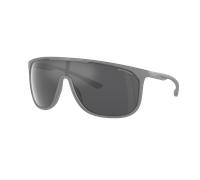 Armani Exchange Homme Sunglass AX4137SU - Couleur du Monture: Gris mat, Couleur de Lentille: Argent effet miroir gris