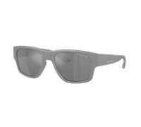 Armani Exchange Homme Sunglass AX4141SU - Couleur du Monture: Gris mat, Couleur de Lentille: Argent effet miroir gris