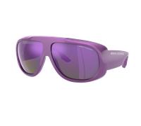 Armani Exchange Homme Sunglass AX4143SU - Couleur du Monture: Violet métallisé, Couleur de Lentille: Violet effet miroir gris