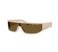 Armani Exchange Homme Sunglass AX4153SU - Couleur du Monture: Beige mat, Couleur de Lentille: Dark Brown Voodoo