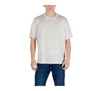 Armani Exchange, Homme, Tops, Beige, Taille: XS AllOver Logo Print Tee