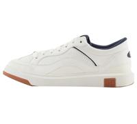 Armani Exchange Homme Venice, Logo embossé, épais Basket, Blanc cassé Bleu Marine, 46.5 EU