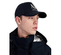 Armani Exchange Casquette AIX Mixte – logotype – Bleu marine, Taille unique