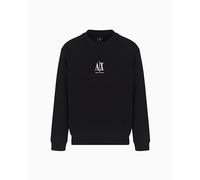 Armani Exchange Icon Project, Embroidered Logo, Crewneck Maillot de survêtement, Noir, M Homme