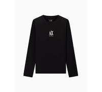 Armani Exchange T-shirt à manches longues Icon Project – logo brodé, noir, XS