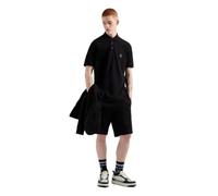 Armani Exchange Pour des hommes Polo à logo sur la poitrine, Noir