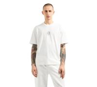 Armani Exchange Icon Project, Embroidered Logo T-Shirt, Ecru, XXL Homme