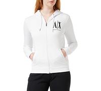 Armani Exchange Icon Project Hoodie Sweat-Shirt À Capuche, Blanc (Optic White 1000), Small Femme