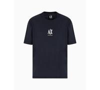 Armani Exchange Icon Project, Embroidered Logo T-Shirt, Bleu Marine foncé, XS Homme