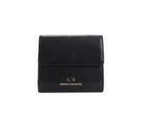 Armani Exchange Jane, Durable, Logo imprimé doré, Portefeuille bi-Pliable pour Femme, Noir, Einheitsgröße