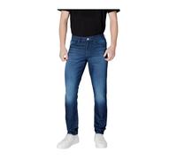 Armani Exchange - Jean Uni Effet Usé - Homme - Jeans - Bleu - Taille: W38 L32