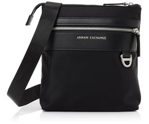 Armani Exchange Las Vegas, Metal Logo, Zipped Pocket, Sac Messager Hommes, Noir/Noir