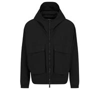 Armani Exchange Letterman Badging Veste Coupe-Vent zippée à Capuche Blouson Jacket, Noir, L Homme