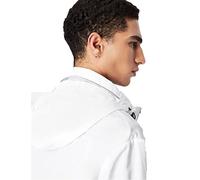 Armani Exchange Lightweight Zip-up Hooded Windbreaker Jacket Coupe-Vent, Blanc, Medium Hommes