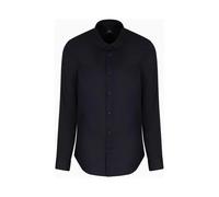 Armani Exchange - Linen Shirt - Homme - Chemises - Bleu - Taille: XL
