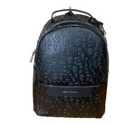 Armani Exchange Liz, Pebble All Over Logo, Silver Zip, Sac à Dos Femmes, Noir, Taille Unique