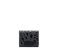 Armani Exchange Essential, Liz, Embossed Logo, Accessoire Portefeuille de Voyage pour Femme, Noir, Taille Unique