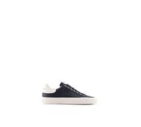 Armani Exchange Logo à Pois latéral pour Homme, Insert coloré à l'arrière, Baskets Basses, Bleu, 41 EU
