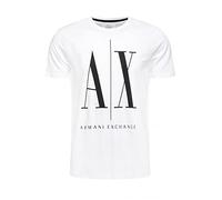 Armani Exchange Logo Icon Tee, T-Shirt Homme, Blanc (White W/Black Print 5100), X-Small