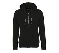 Armani Exchange Logo Regular Fit Stretch Cotton Zip Up Hooded Sweatshirt Sweat-Shirt À Capuche, Noir (Black 1200), Medium Homme