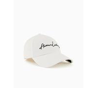 Armani Exchange Logo Script Baseball Hat Casquette, Blanc Optique/GPS DP, Taille Unique Homme