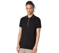 Armani Exchange Logo Zip Jersey Polo, Noir (Black 1200), Medium Homme