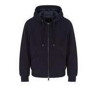 Armani Exchange - Manteau Bleu Rembourré à Capuche à Fermeture Éclair - Homme - Sweatshirts et sweats à capuche - Bleu - Taille: XL