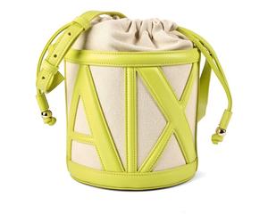 Armani Exchange Marisol Mini sac à bandoulière Cuir véritable 17 cm jaune