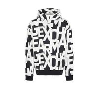 Armani Exchange - Maxi Allover Monogram Cotton Sweat à capuche - Homme - Sweatshirts et sweats à capuche - Noir - Taille: XL