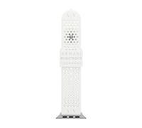 Armani Exchange Bracelet compatible avec Apple Watch, 42/44/45 mm 22 mm Silicone blanc, AXS8011