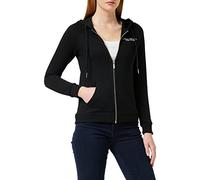 Armani Exchange Mini Logo zippé Milano/New York Sweat à Capuche, Black, L Femme