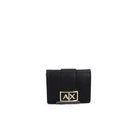 Armani Exchange Mini portefeuille avec logo central Turquoise, Noir (00020), Taglia Unica, Mini portefeuille