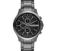 Armani Exchange Montre chronographe, en acier inoxydable, gris « gunmetal », pour homme, AX2454