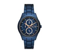 Armani Exchange Montre Multifonction, en Acier Inoxydable, Bleu, pour Homme, AX1881
