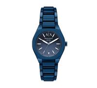 Armani Exchange Montre pour Femme 36MM en Acier Inoxydable Bleu, AX6032