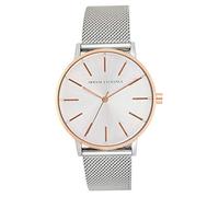 Armani Exchange Montre pour femme , mouvement à trois aiguilles, boîtier en acier inoxydable argenté de 36 mm avec bracelet en maille d'acier inoxydable, AX5537