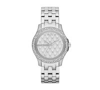Armani Exchange Montre pour femmes, à trois aiguilles, boîtier en acier inoxydable argenté de 36 mm avec bracelet en acier inoxydable, AX5215